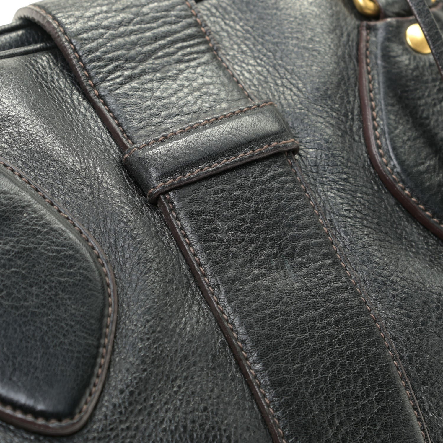 Prada Cervo Large Animalier Satchel Black 12 of 14