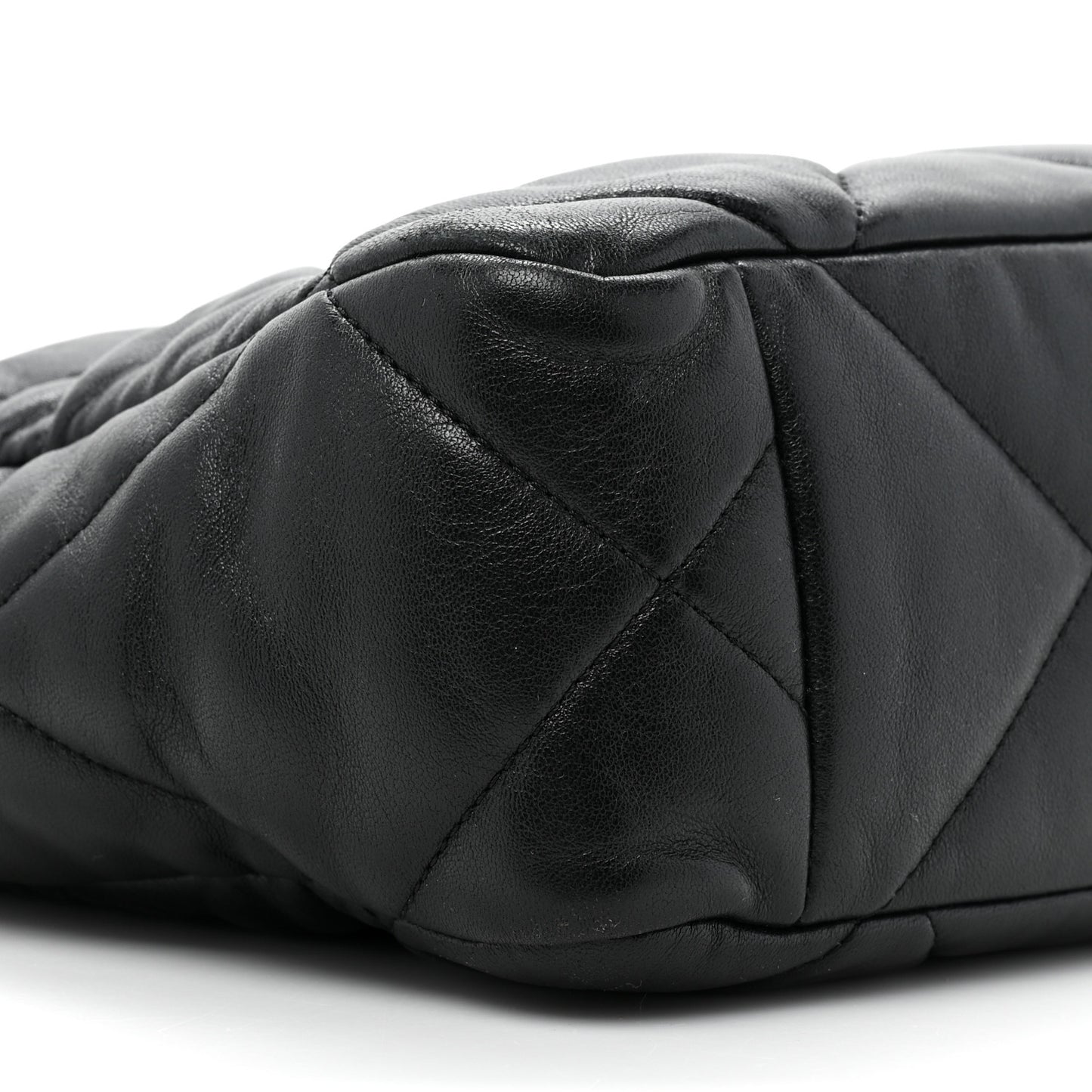 Lambskin Quilted Chanel 19 Shopping Bag Black
