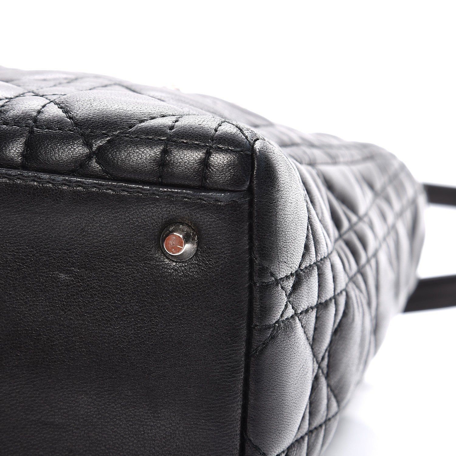 Christian Dior Lambskin Cannage Medium Lady Dior Black 9 of 15