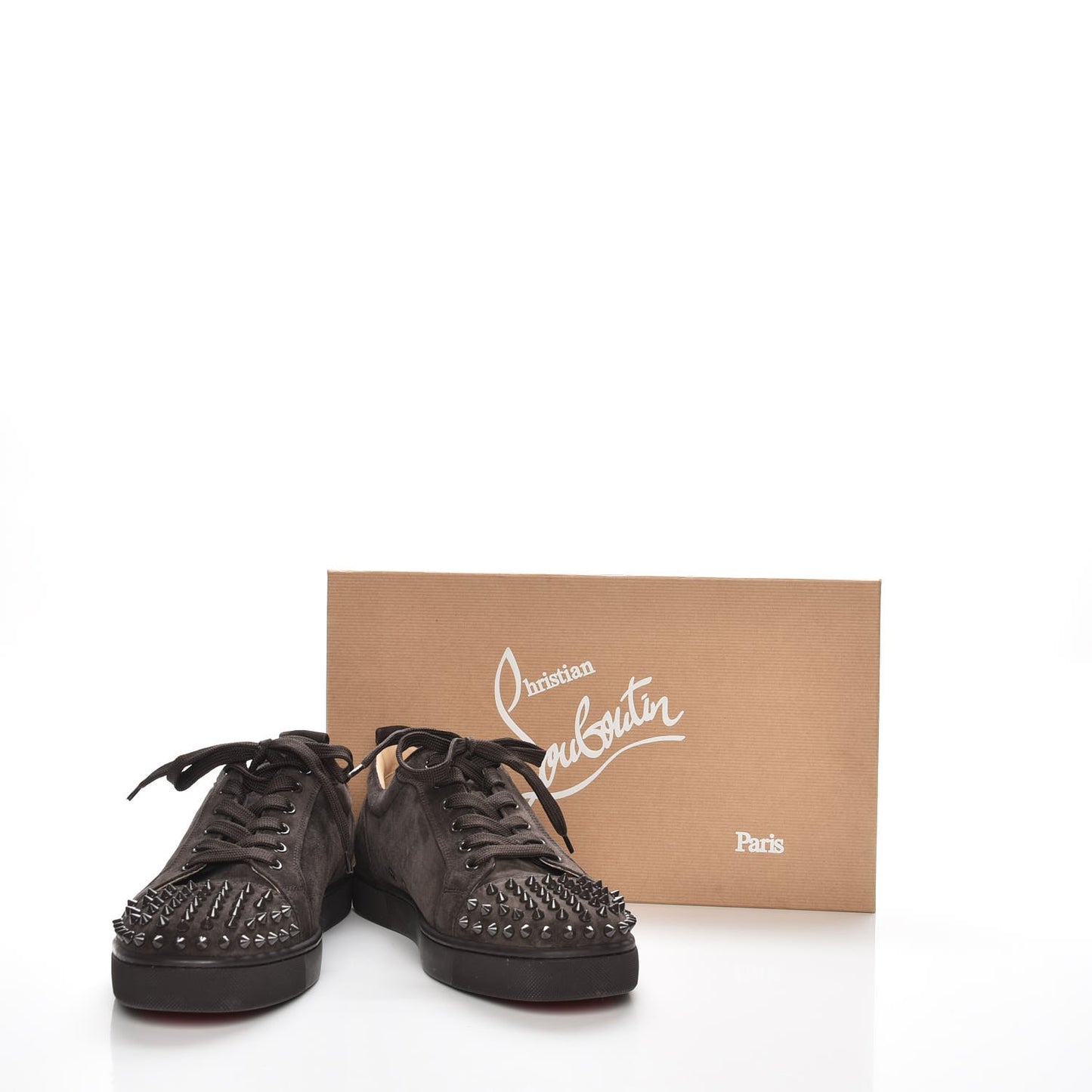 Suede Louis Junior Spikes Flat Sneakers 45 Taupe