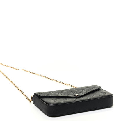 Louis Vuitton Empreinte Pochette Felicie Chain Wallet Black 5 of 11