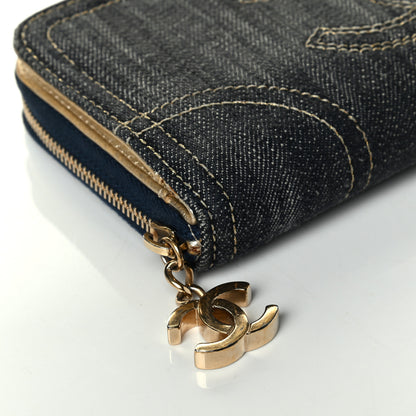 Chanel Denim CC Zip Around Wallet 6 of 9