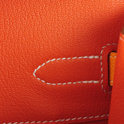 Hermes Epsom Candy Birkin 35 Jaune D'Or Potiron 11 of 25