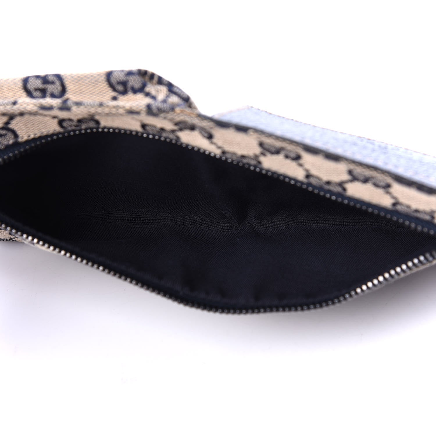 Gucci GG Monogram Web Double Pocket Belt Bag Navy 4 of 8