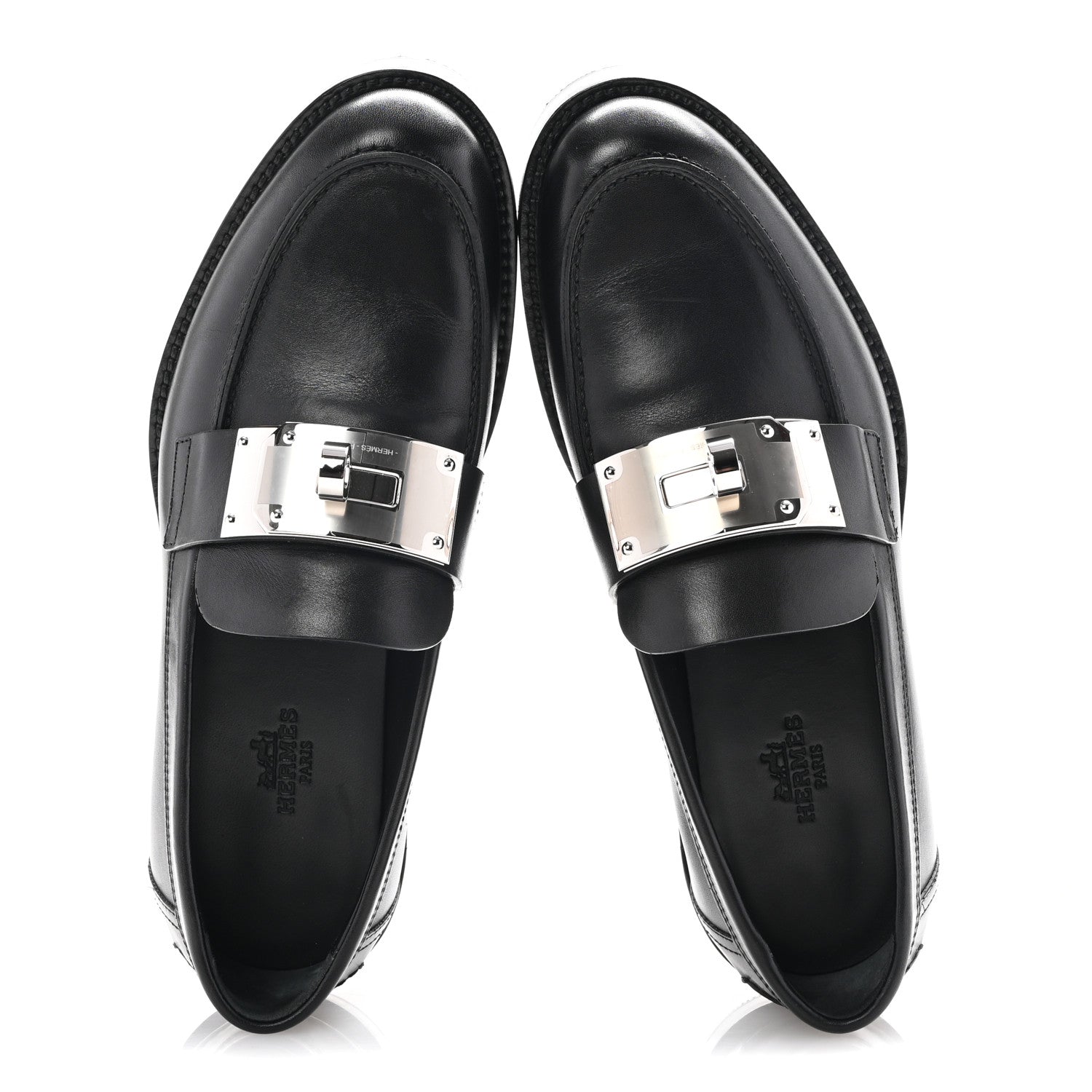 Hermes Calfskin Womens Hot Loafer 36 Black 2 of 11