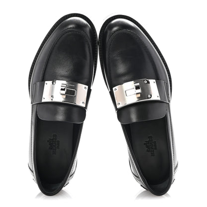 Hermes Calfskin Womens Hot Loafer 36 Black 2 of 11