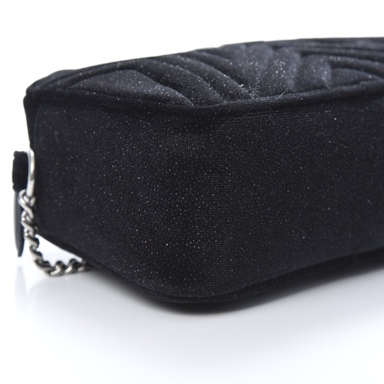 Stella McCartney Glitter Velvet Star Patch Shoulder Bag Black 8 of 9