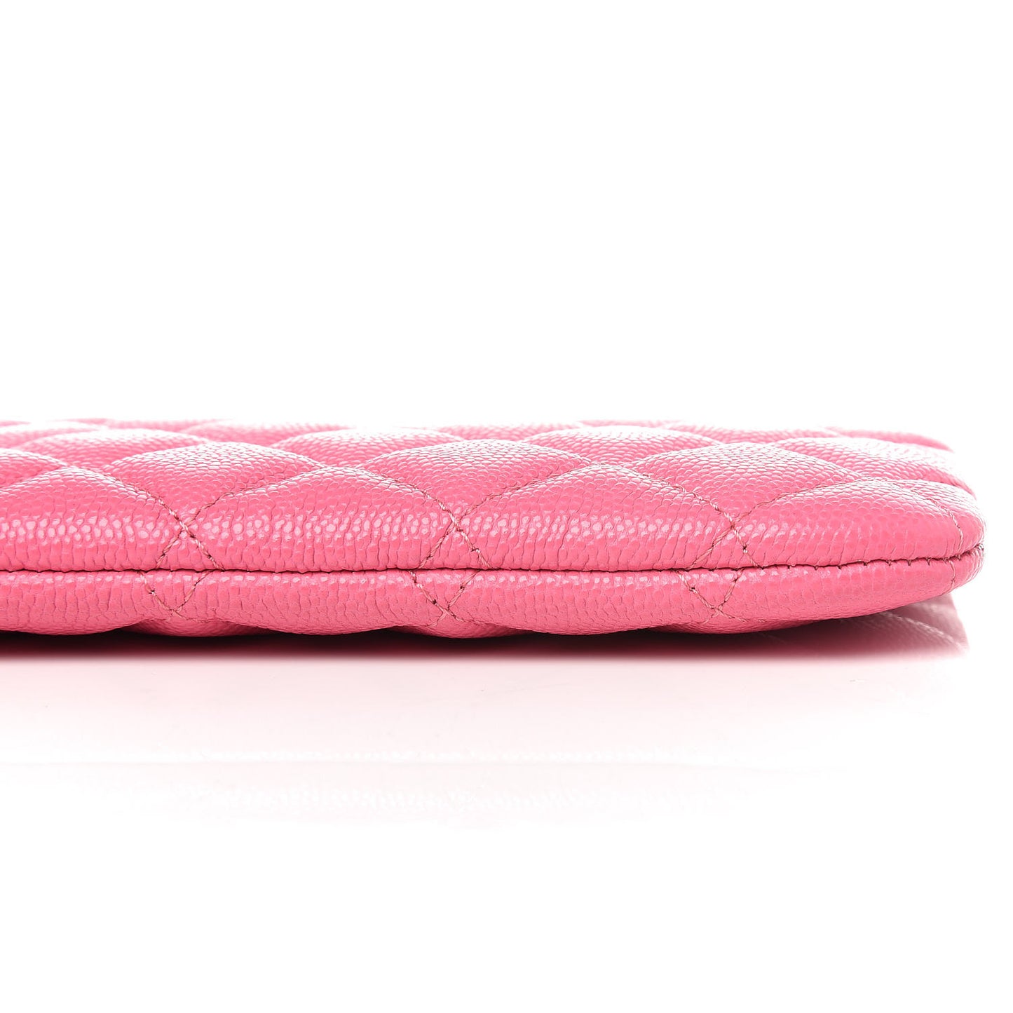 Caviar Quilted Small Cosmetic Case Pink