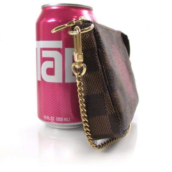 Louis Vuitton Damier Ebene Complice Trunks and Bags Mini Pochette Accessories Red 3 of 9