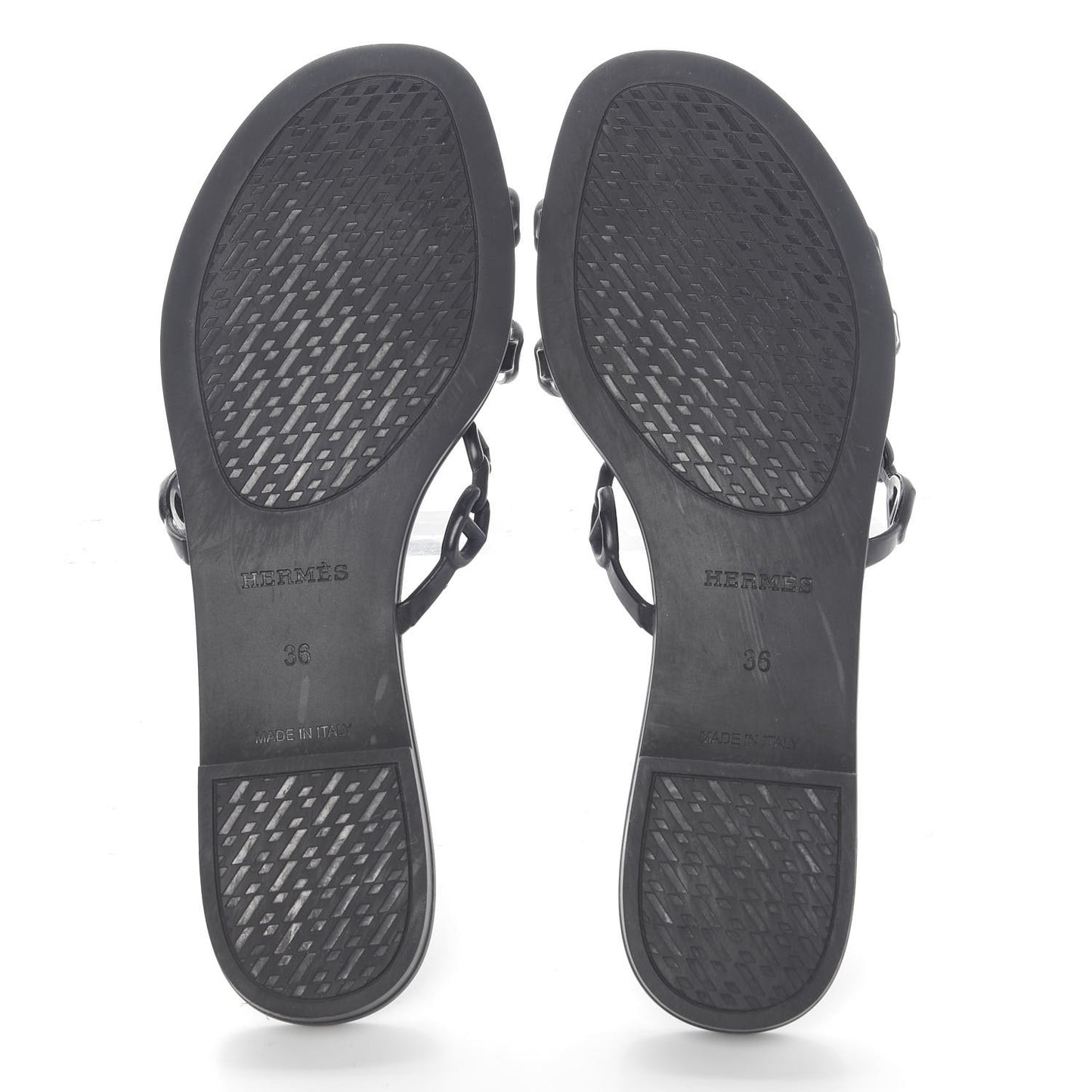 Rubber Chaine d'Ancre Rivage Sandals 36 Black