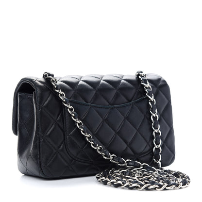 Chanel Lambskin Quilted Mini Rectangular Flap Black 3 of 10