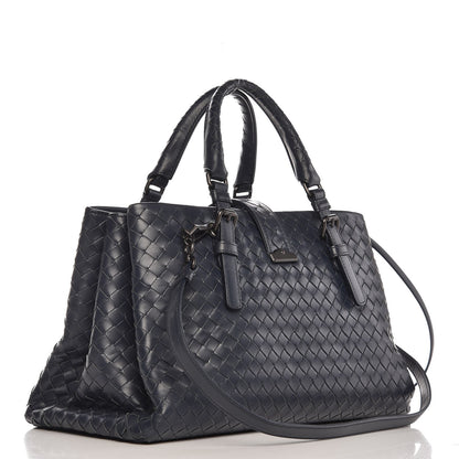 Bottega Veneta Light Calf Intrecciato Small Roma Dark Blue 3 of 9