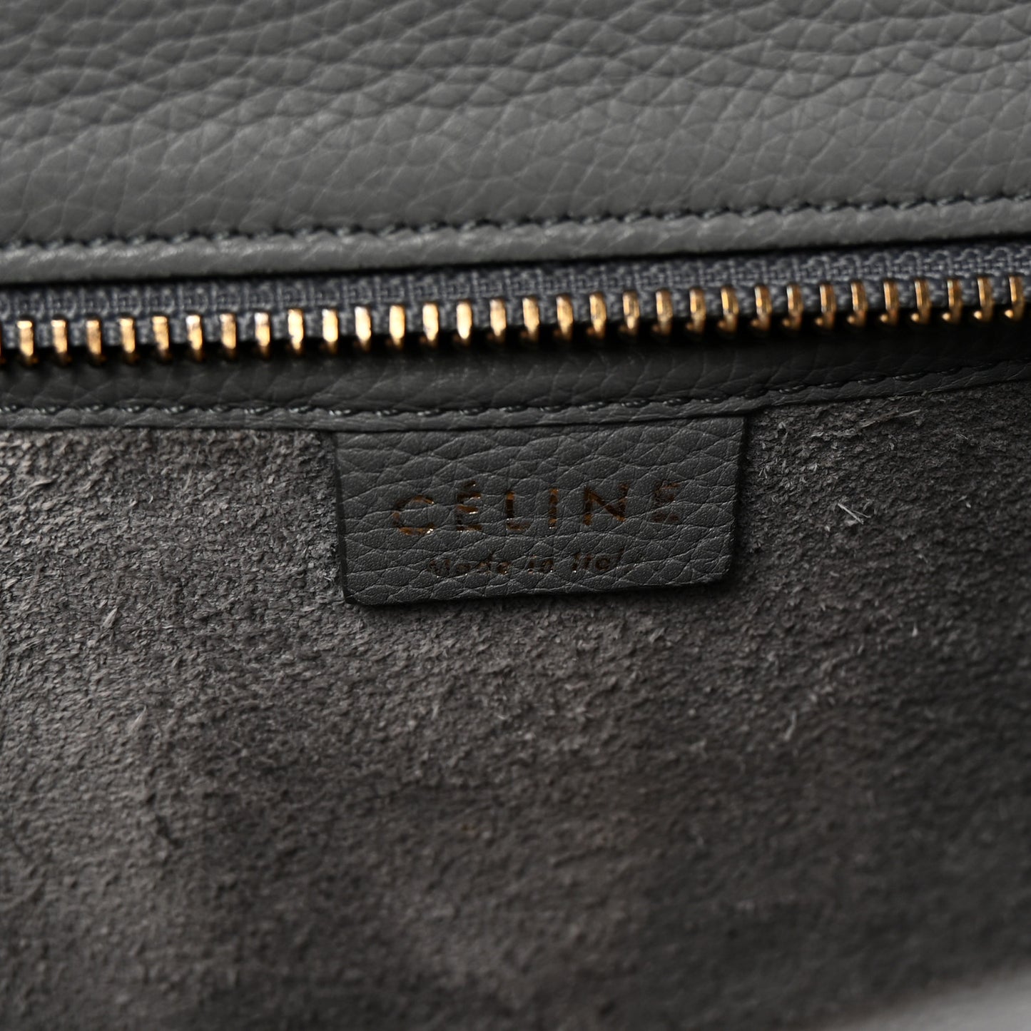 Baby Drummed Calfskin Nano Luggage Kohl