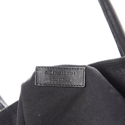 Saint Laurent Raffia Linen Calfskin Rive Gauche Tote Naturale Black 9 of 10