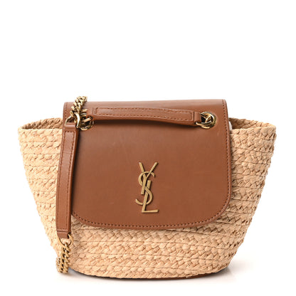 Saint Laurent Raffia Calfskin Mini Manon 1 of 10