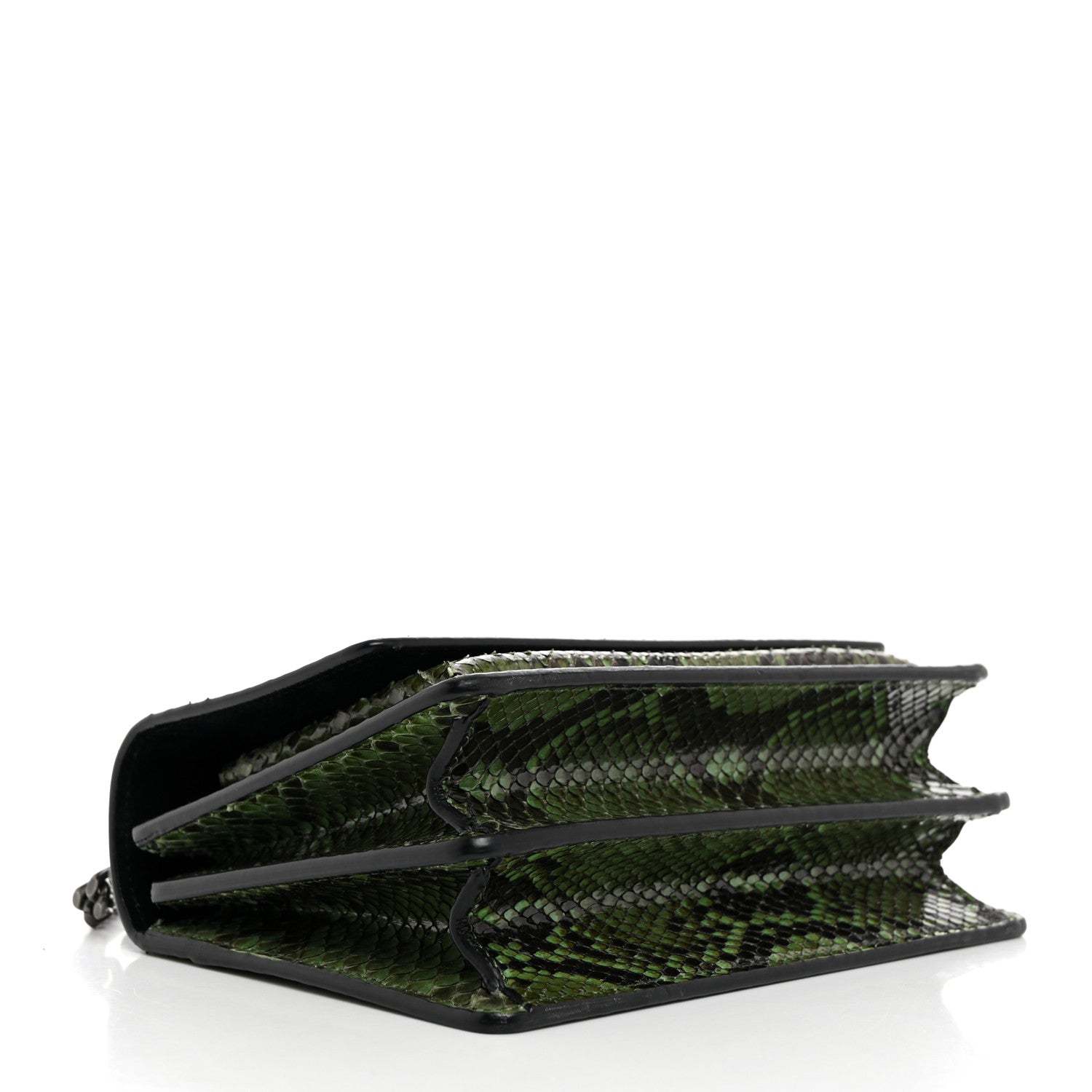 Saint Laurent Snakeskin Small Monogram Sunset Green 4 of 10