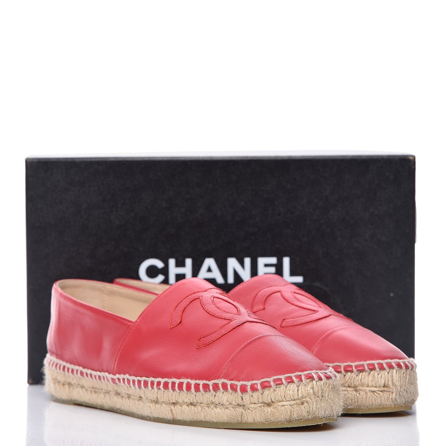 Chanel Lambskin CC Espadrilles 39 Red 11 of 11