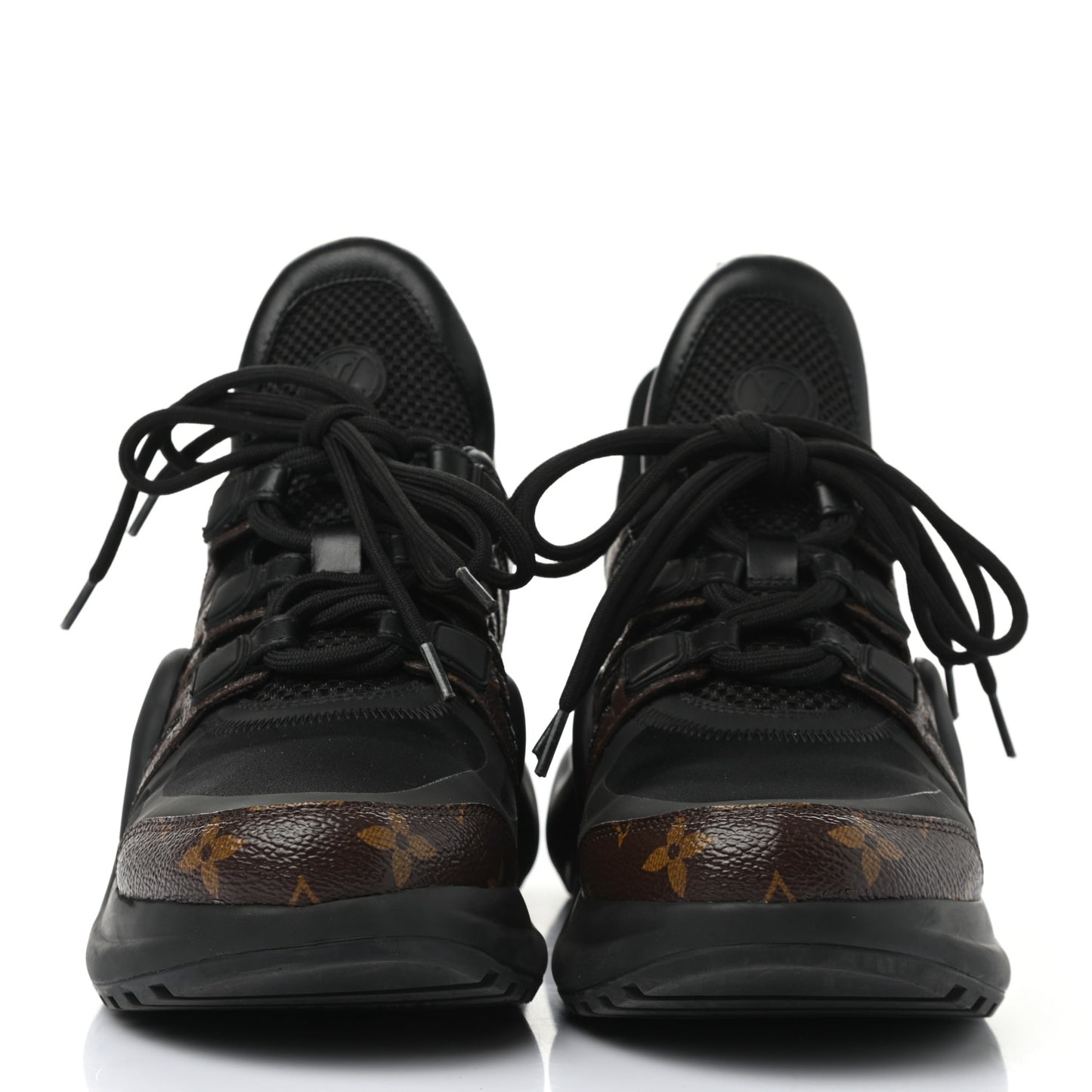 Calfskin Patent Monogram LV Archlight Sneakers 37 Black