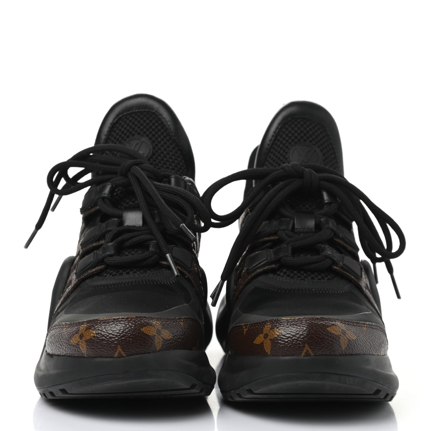 Louis Vuitton Calfskin Patent Monogram LV Archlight Sneakers 37 Black 2 of 7