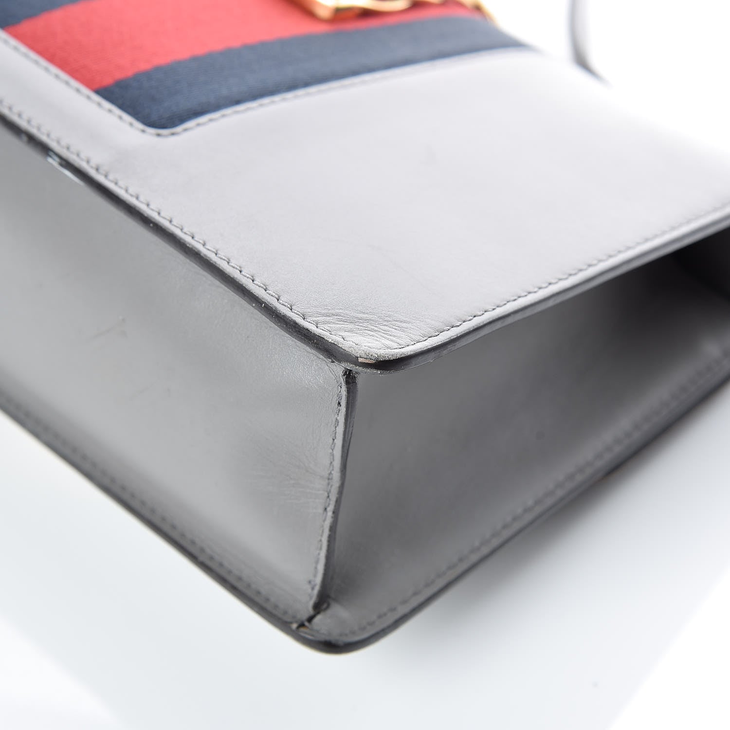Gucci Calfskin Small Sylvie Shoulder Bag Deep Grey 18 of 30