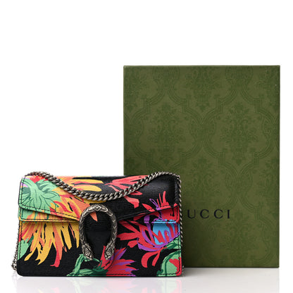 Gucci X KEN SCOTT New Shangai Calfskin Jenny Floral Print Super Mini Dionysus Shoulder Bag Black Pink 9 of 9