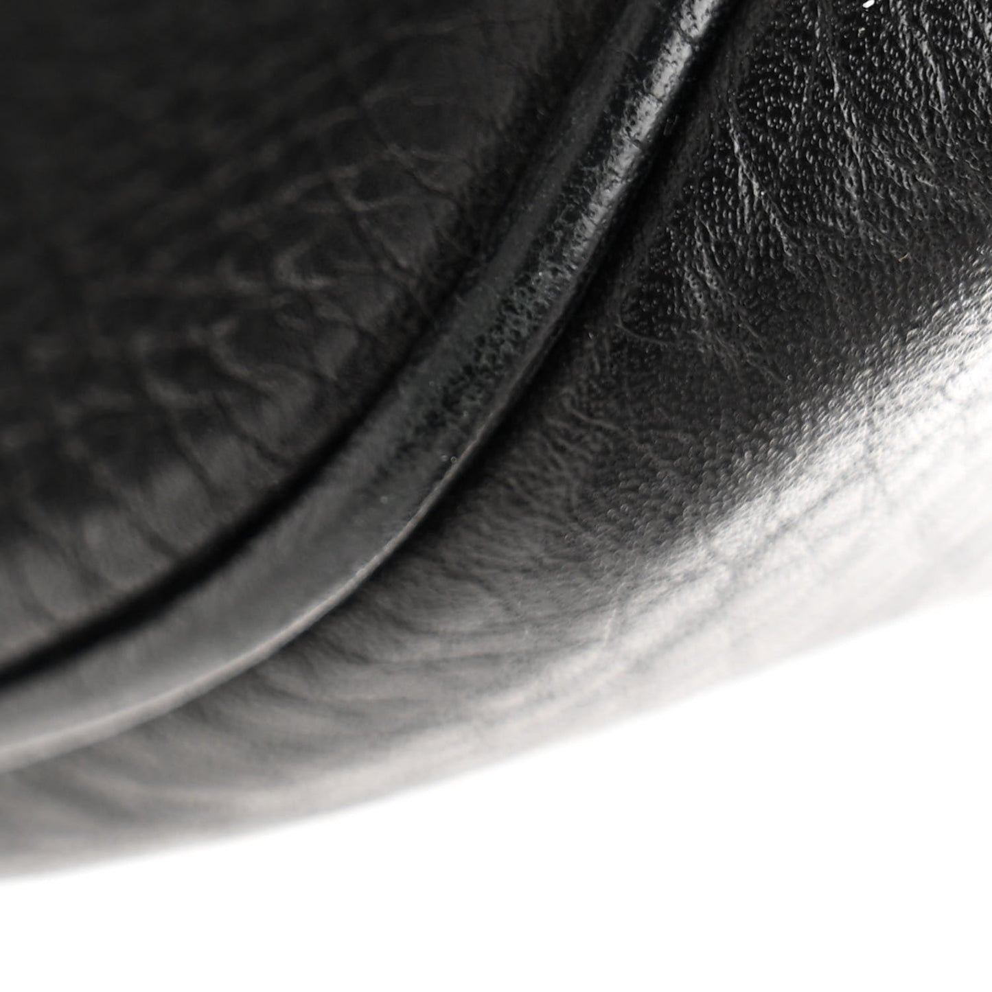 Pebbled Calfskin Small Soho Disco Bag Black