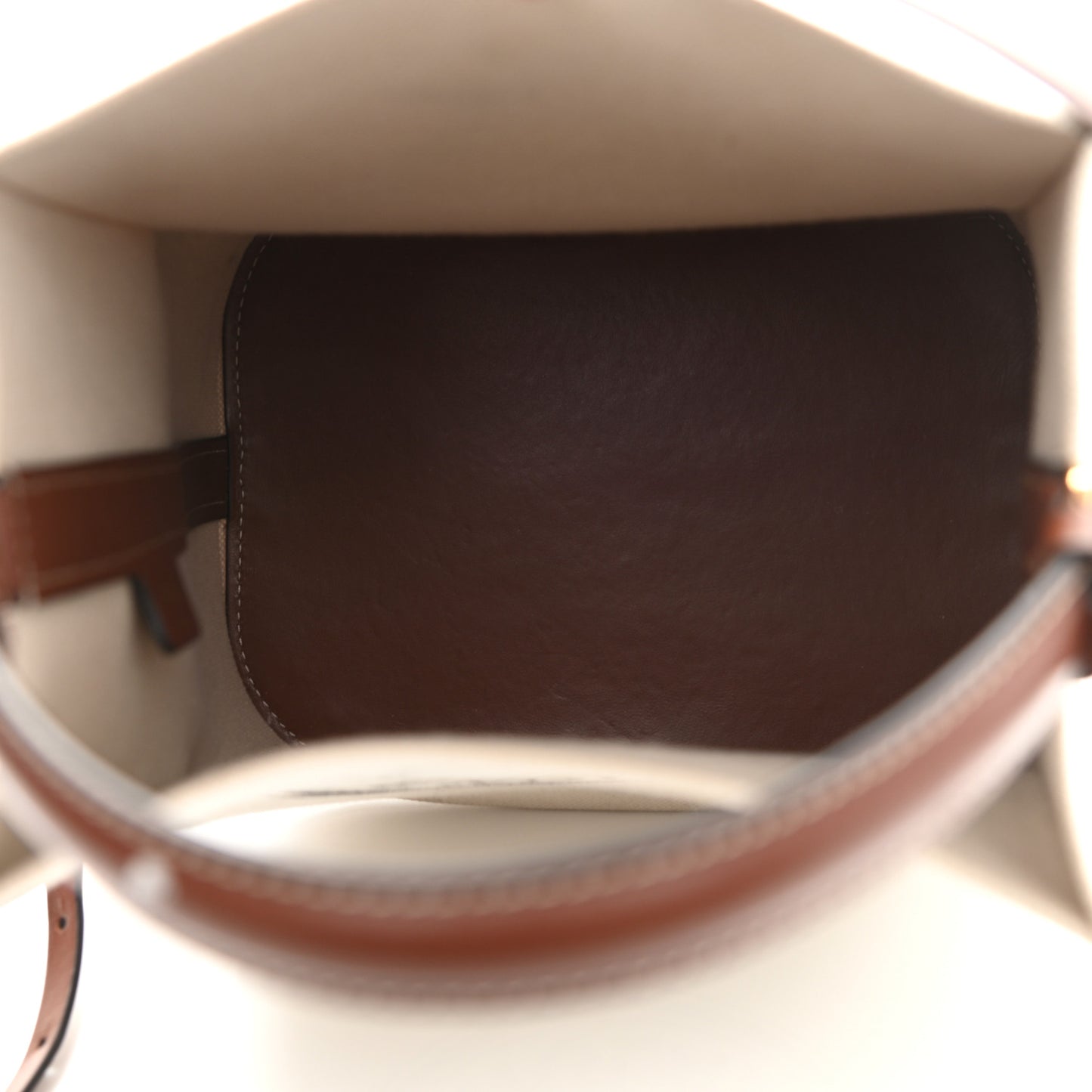 Canvas Cotton Small Peggy Bucket Bag Natural Gold