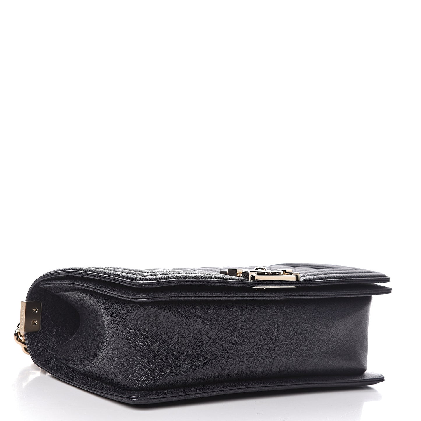 Caviar Quilted Medium Boy Flap Navy