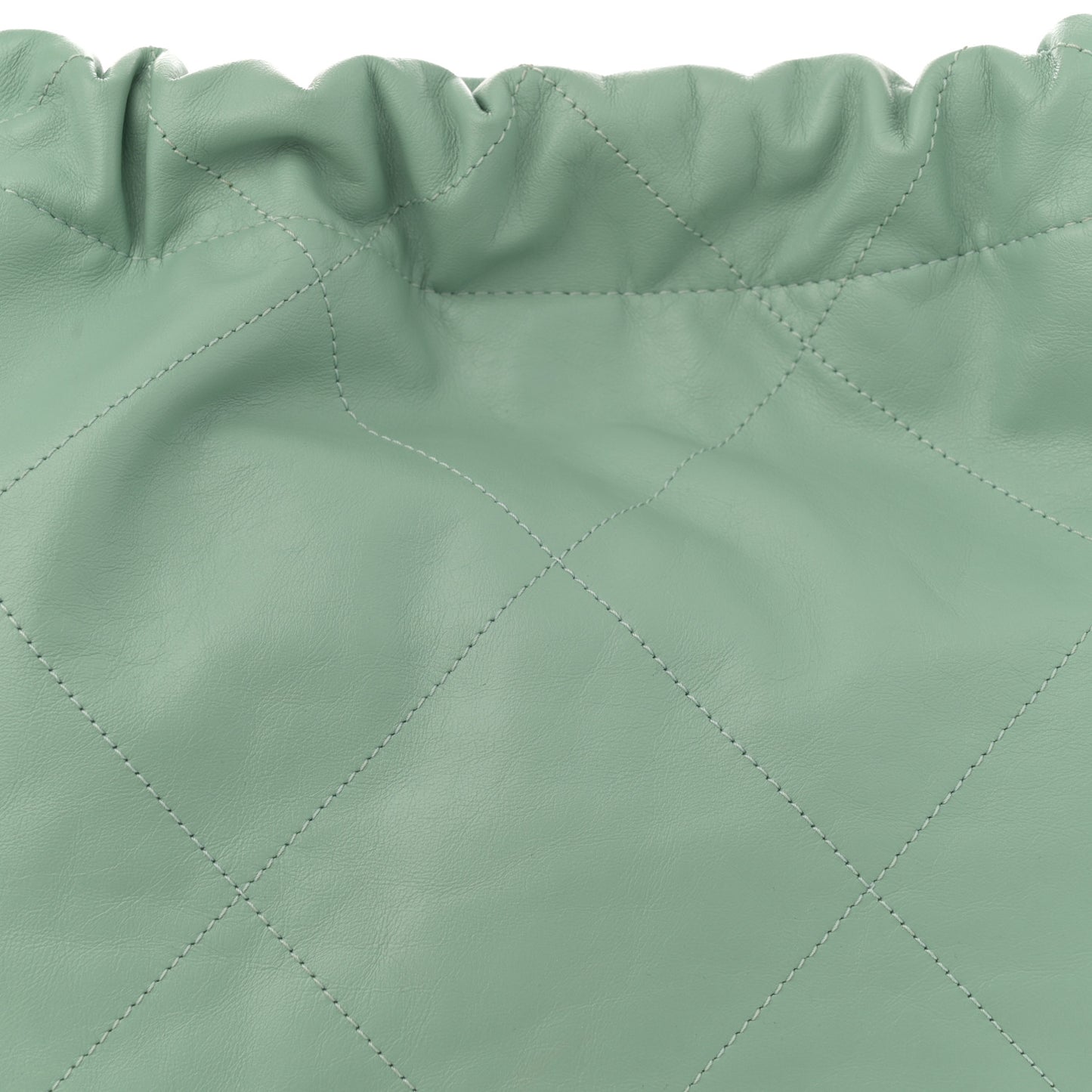 Shiny Calfskin Quilted Chanel 22 Light Green