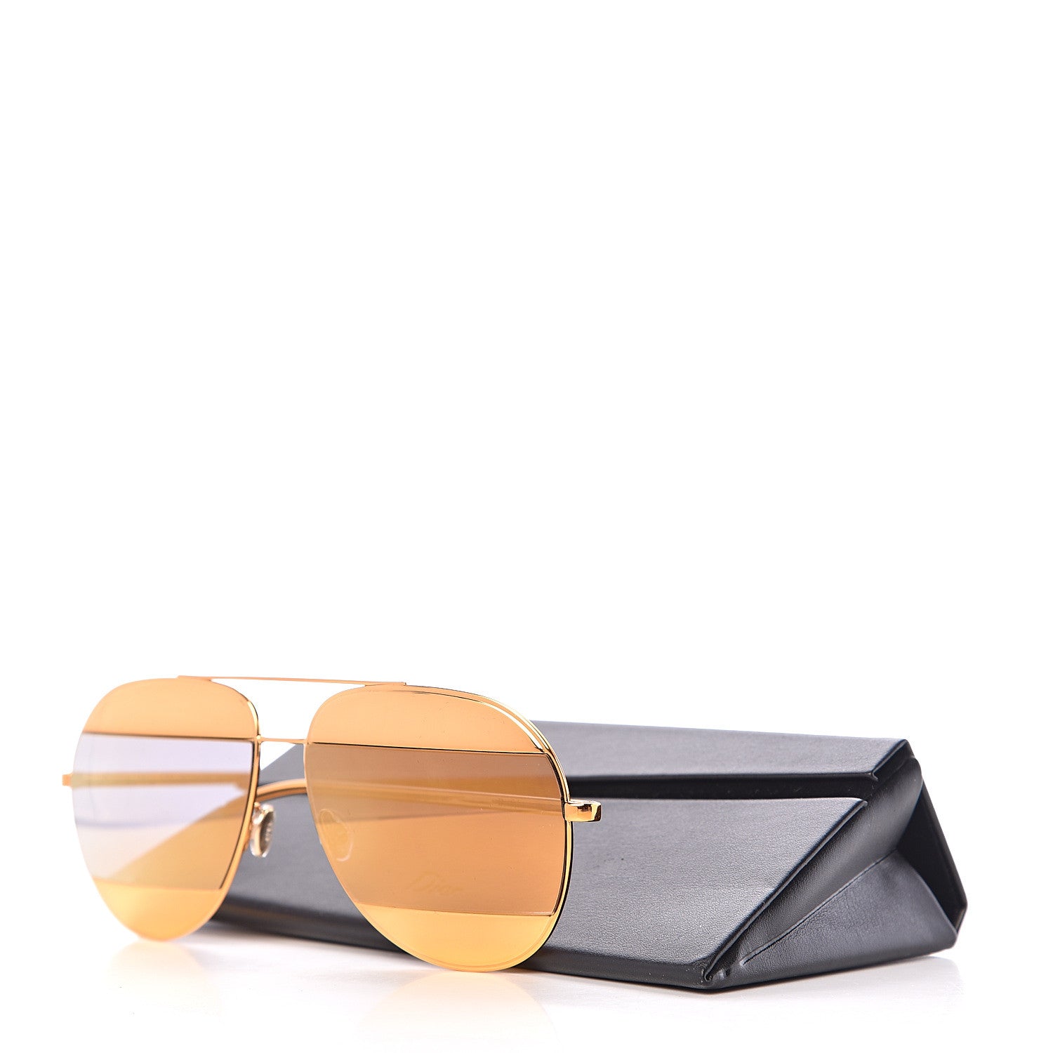 Christian Dior Split 1 Aviator Sunglasses Gold 8 of 8