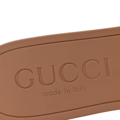 Gucci Rubber Interlocking G Womens Slide Sandals 36 Vintage Camel 7 of 9