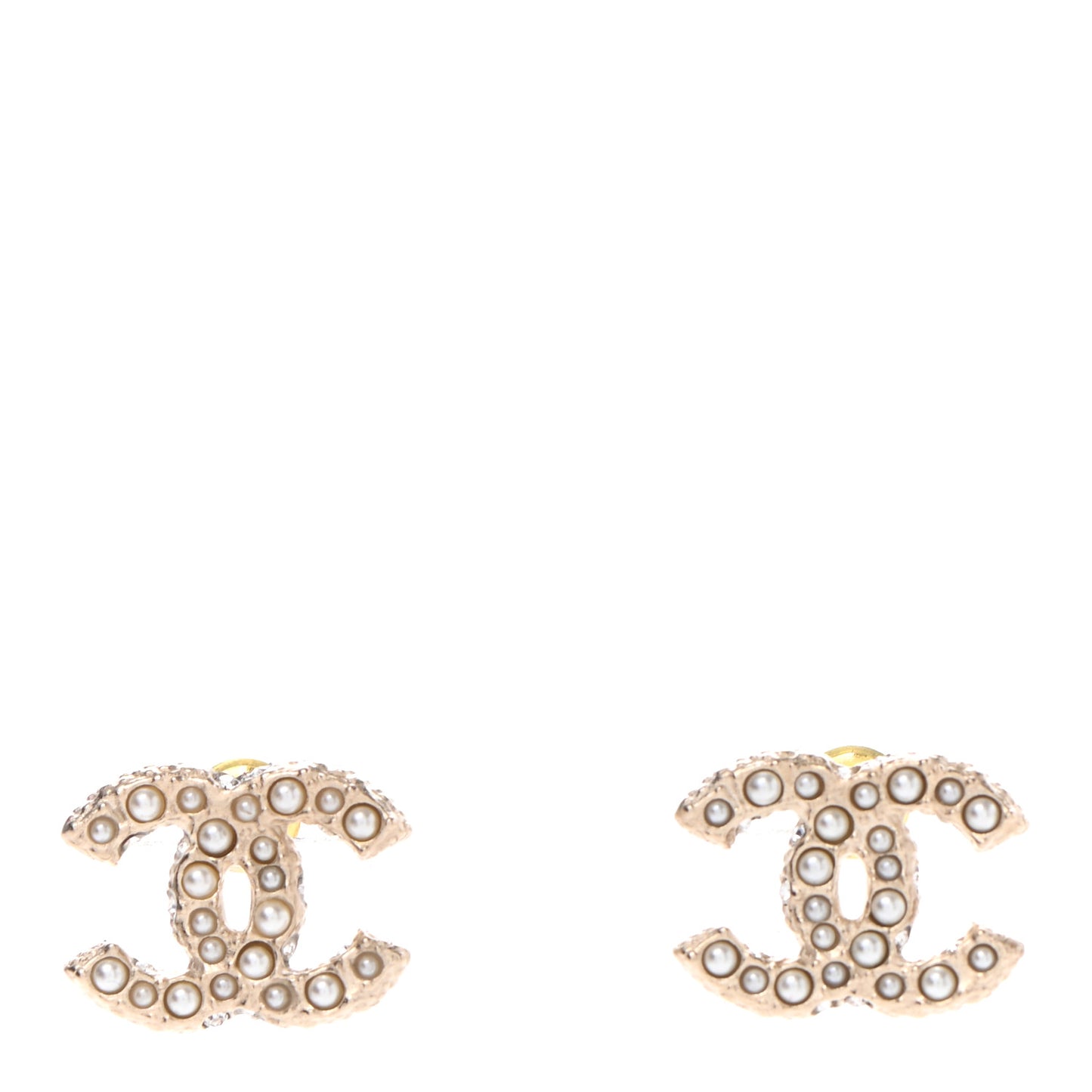 Pearl CC Earrings Gold