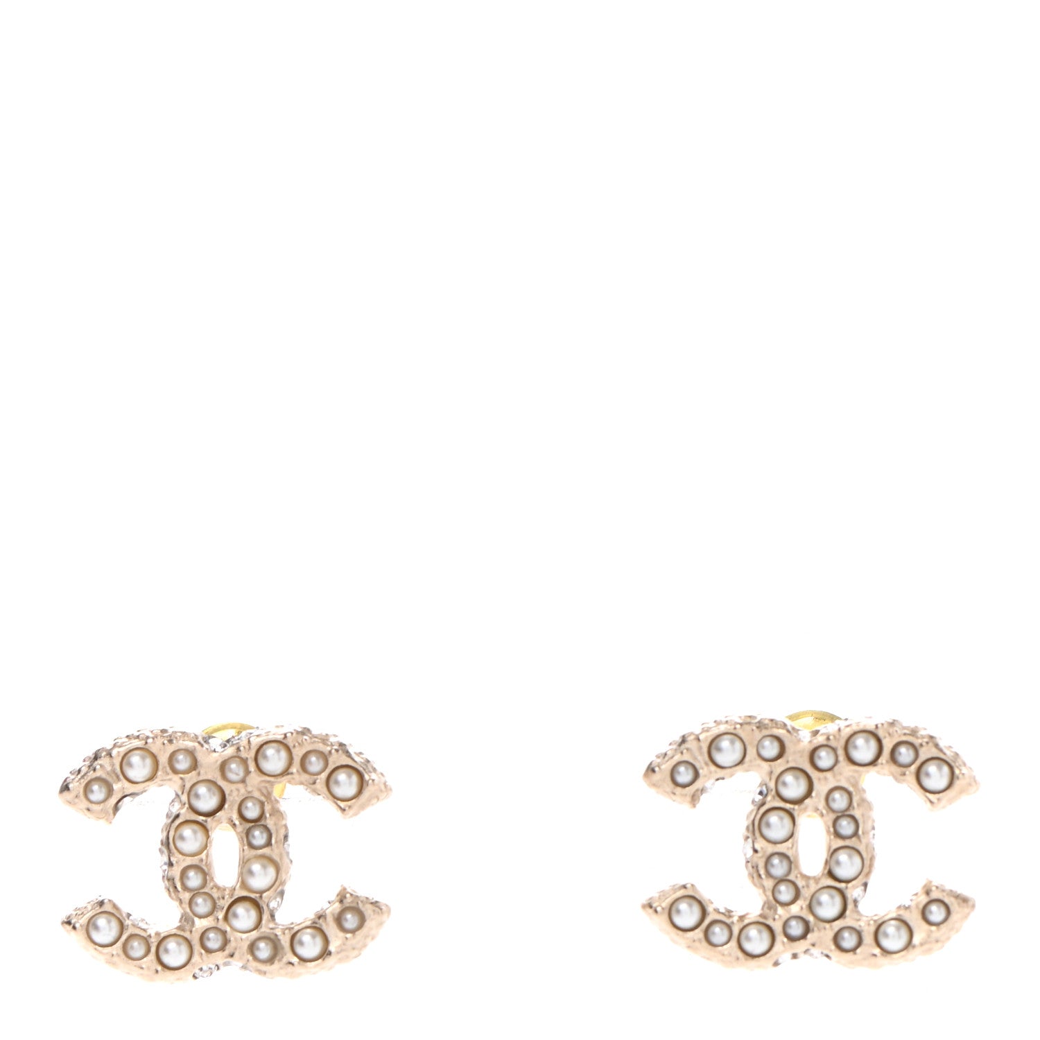 Chanel Pearl CC Earrings Gold 1 of 4