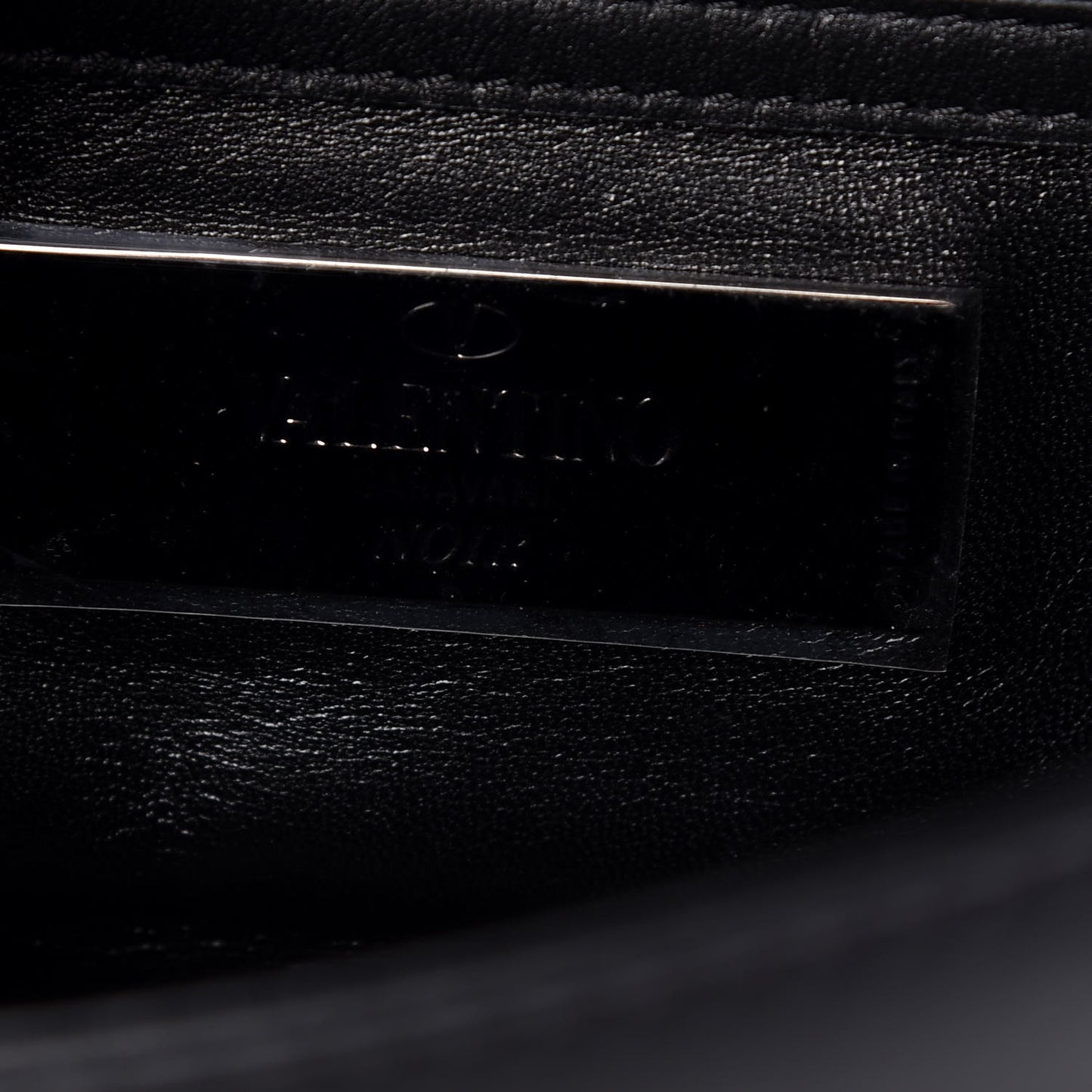 Vitello Small Glam Lock Rockstud Flap Black