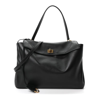 Balenciaga Natural Smooth Calfskin Medium Rodeo Top Handle Handbag Black 1 of 9