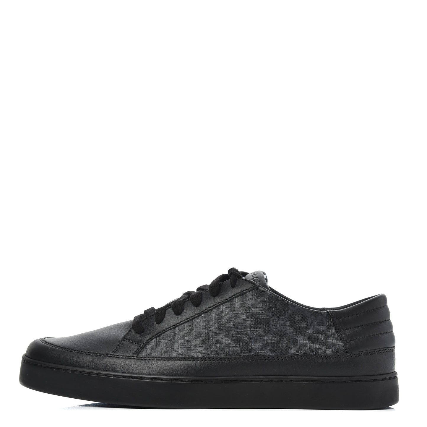 GG Supreme Monogram Mens Low Top Sneakers 10 Black