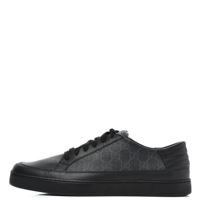 Gucci GG Supreme Monogram Mens Low Top Sneakers 10 Black 1 of 9
