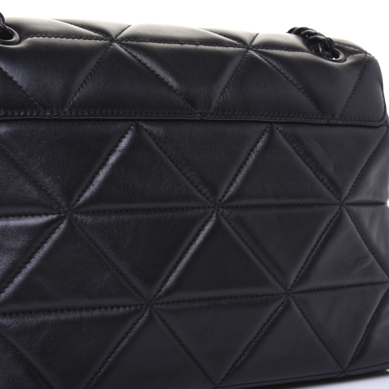 Prada Nappa Triangle Stitched Large Spectrum Bag Black 14 of 18