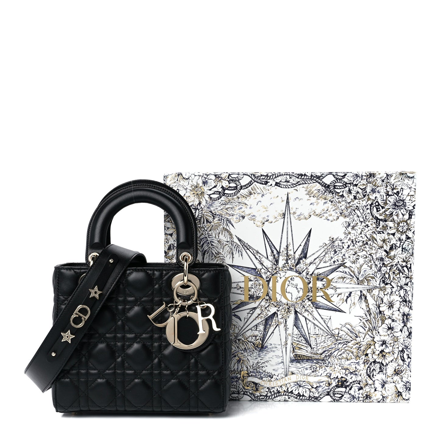 Lambskin Cannage Small My ABCDior Lady Dior Black