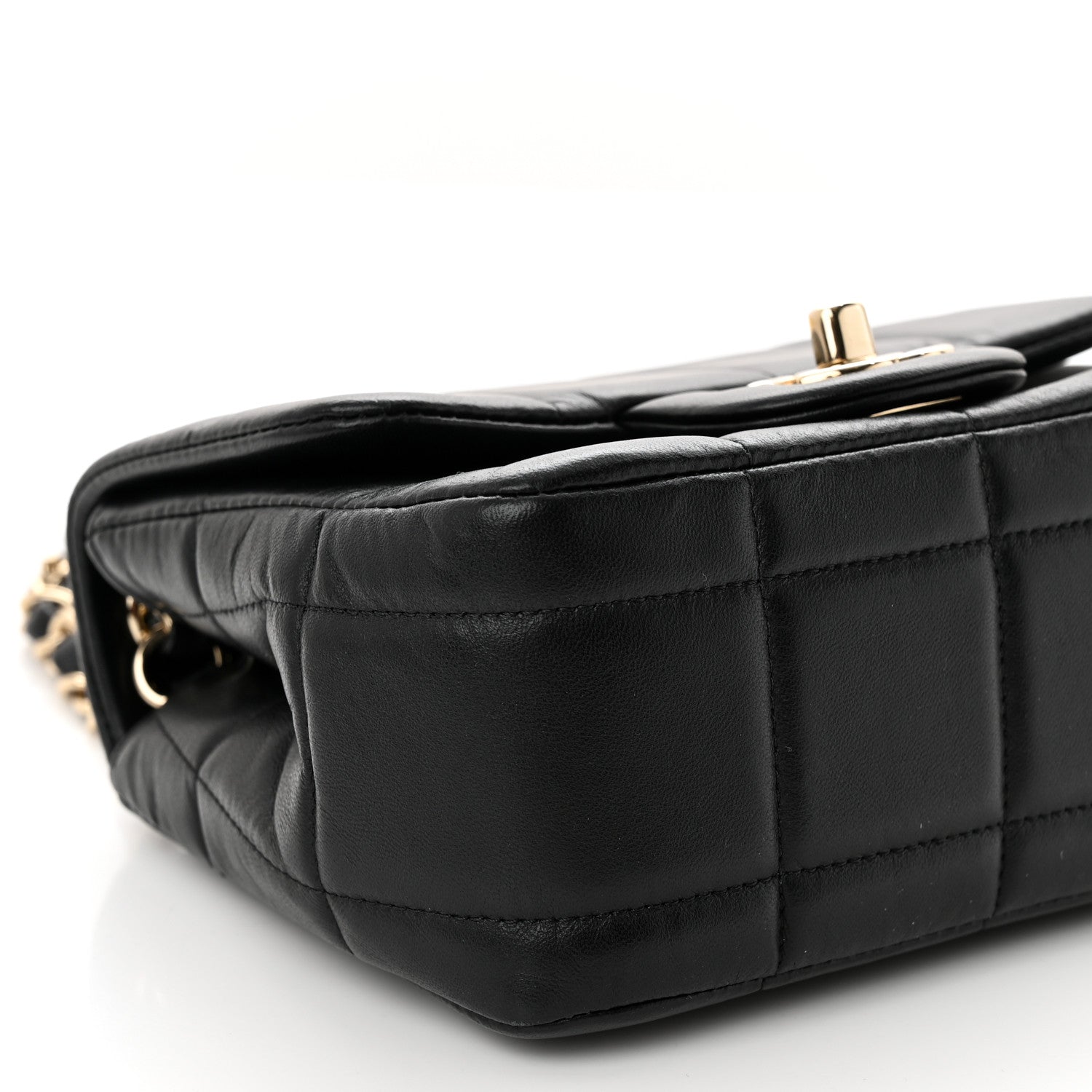 Chanel Lambskin Resin Crystal Square Quilted Mini Monacoco Flap Black 9 of 11
