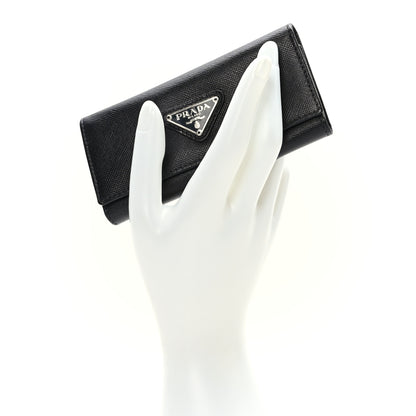 Prada Saffiano Metal 6 Key Holder Black 2 of 8