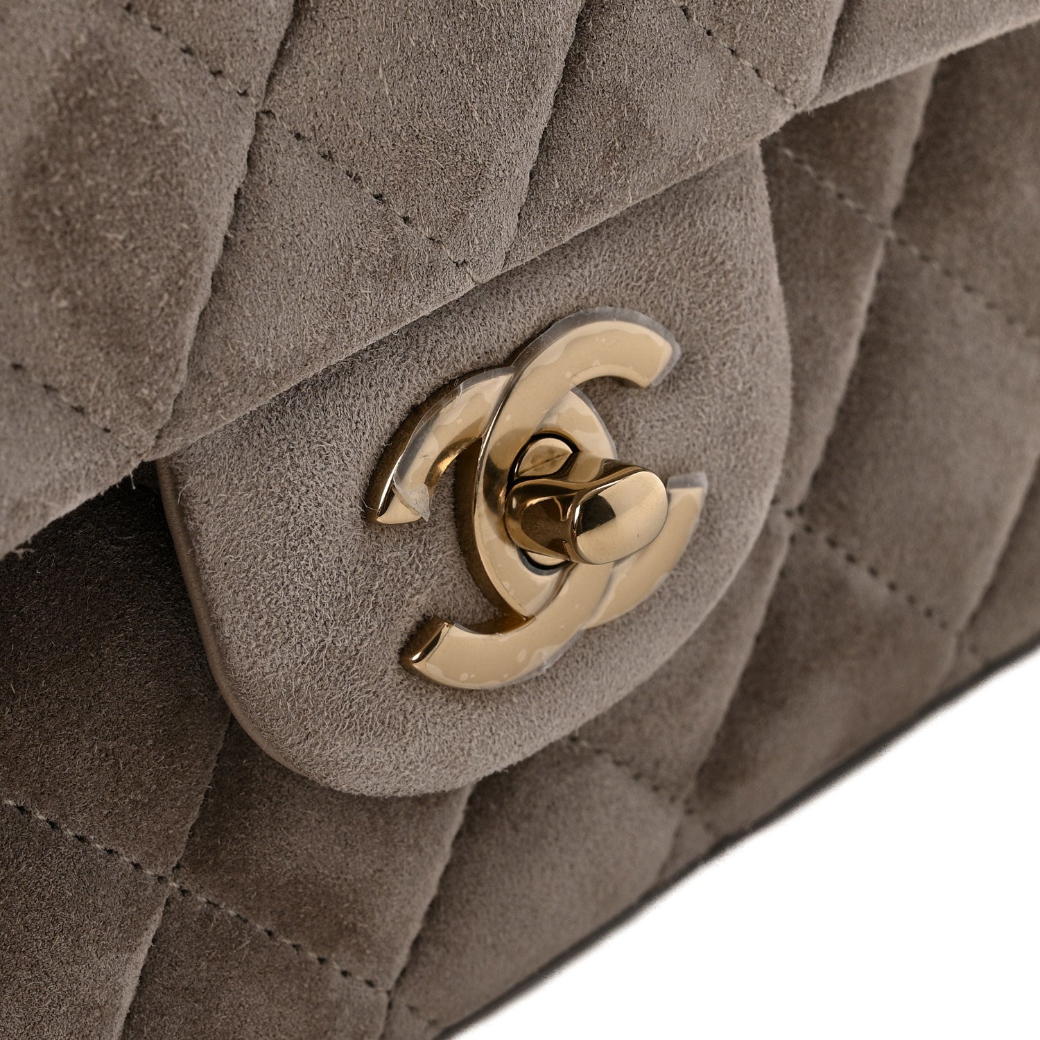 Chanel Suede Quilted Medium Double Flap Grey 1883822 – FASHIONPHILE