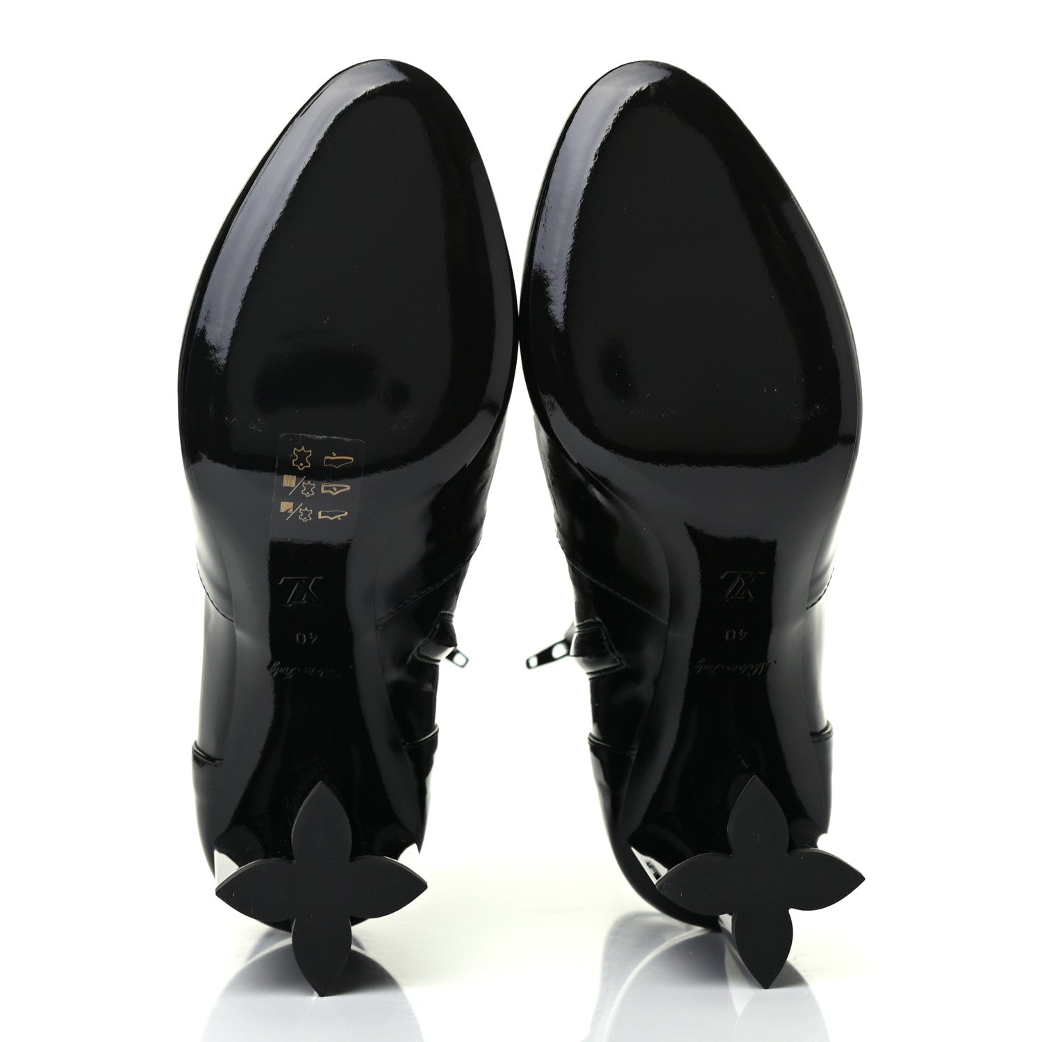 Louis Vuitton Patent Silhouette Ankle Boots 40 Black 5 of 7