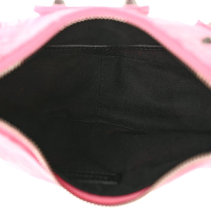 Balenciaga Denim BB Monogram Le Cagole Shoulder Bag XS Pink 6 of 13