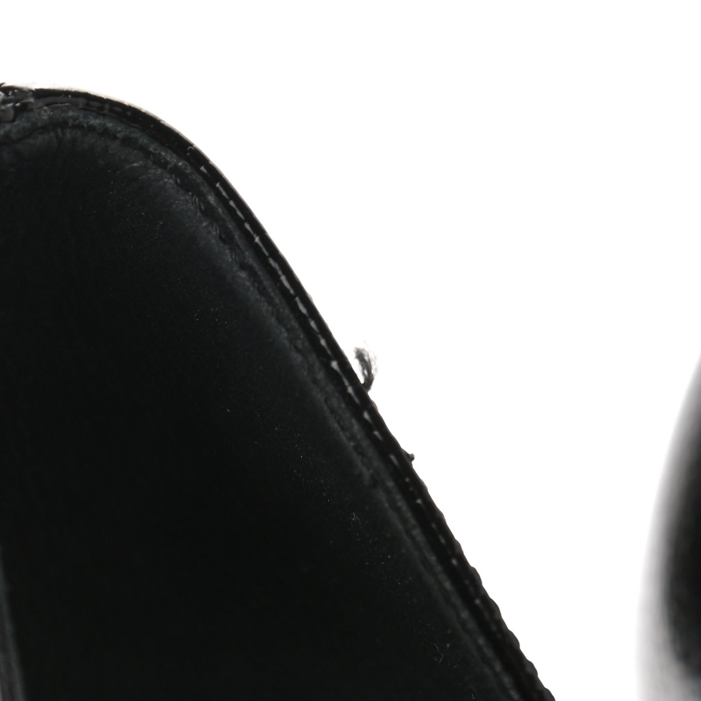 Pebbled Patent Calfskin Janis 105 Platform Pumps 37 Black