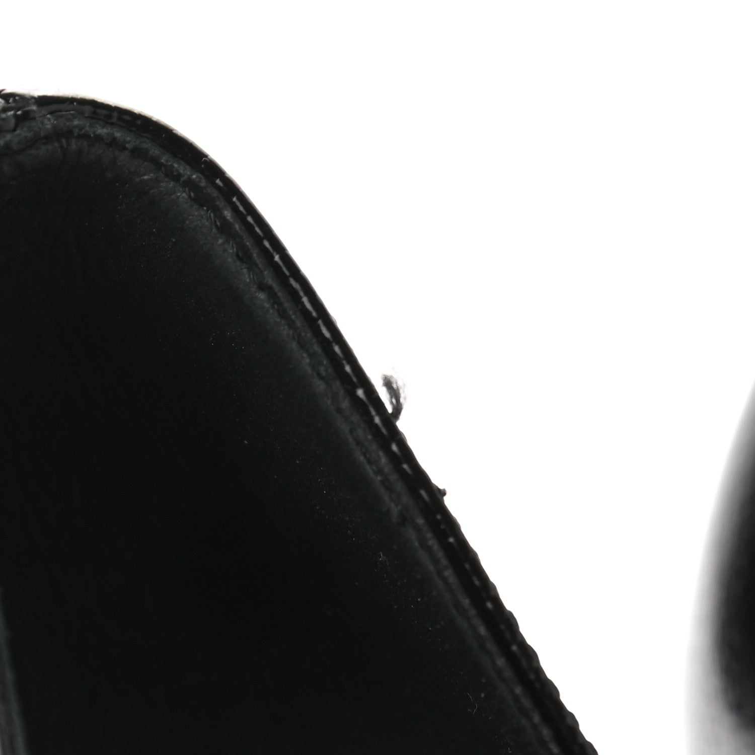 Saint Laurent Pebbled Patent Calfskin Janis 105 Platform Pumps 37 Black 9 of 9