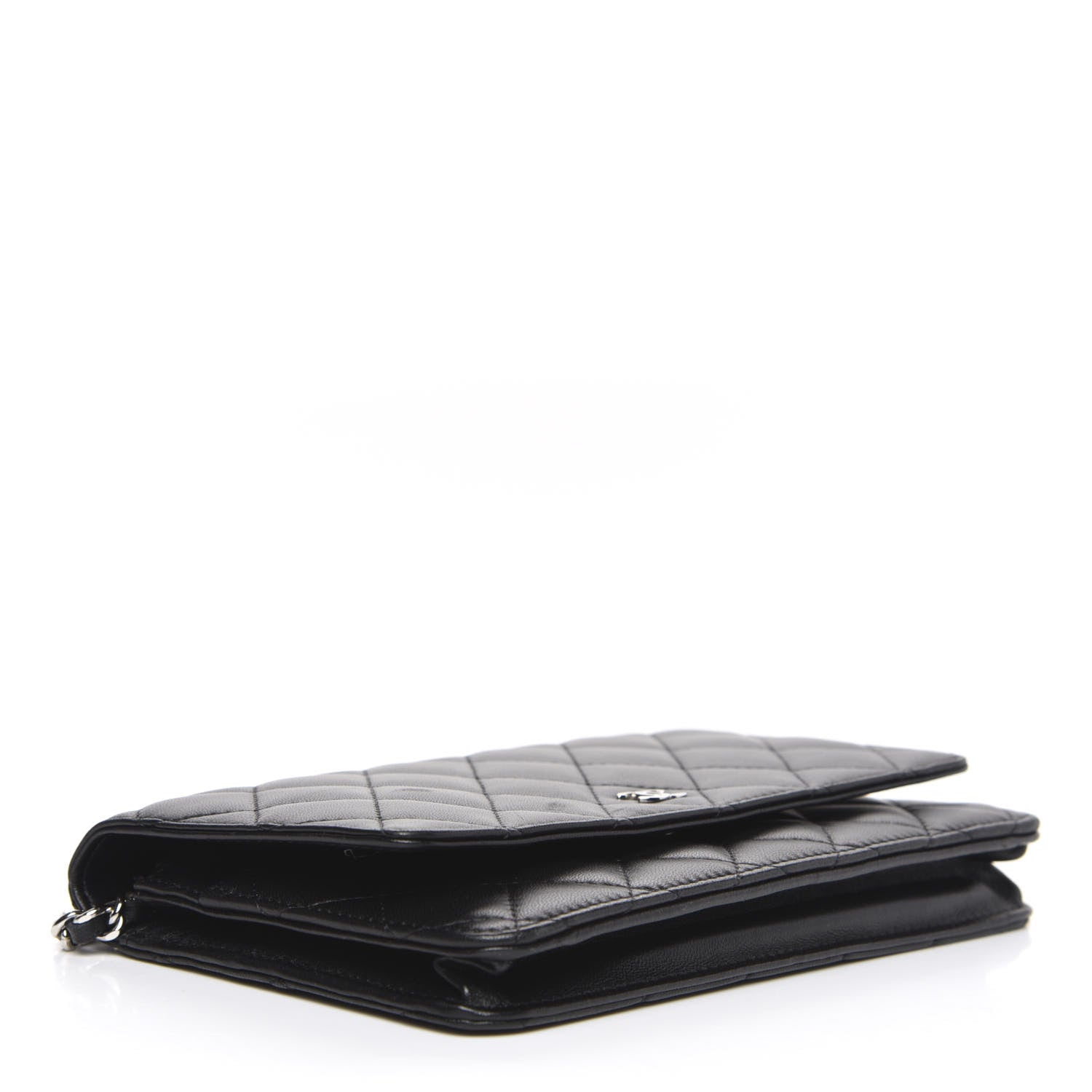 Chanel Lambskin Quilted Wallet On Chain WOC Black 4 of 13
