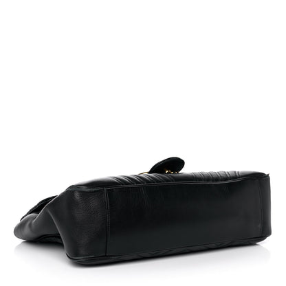Gucci Calfskin Matelasse Large GG Marmont Shoulder Bag Black 4 of 15