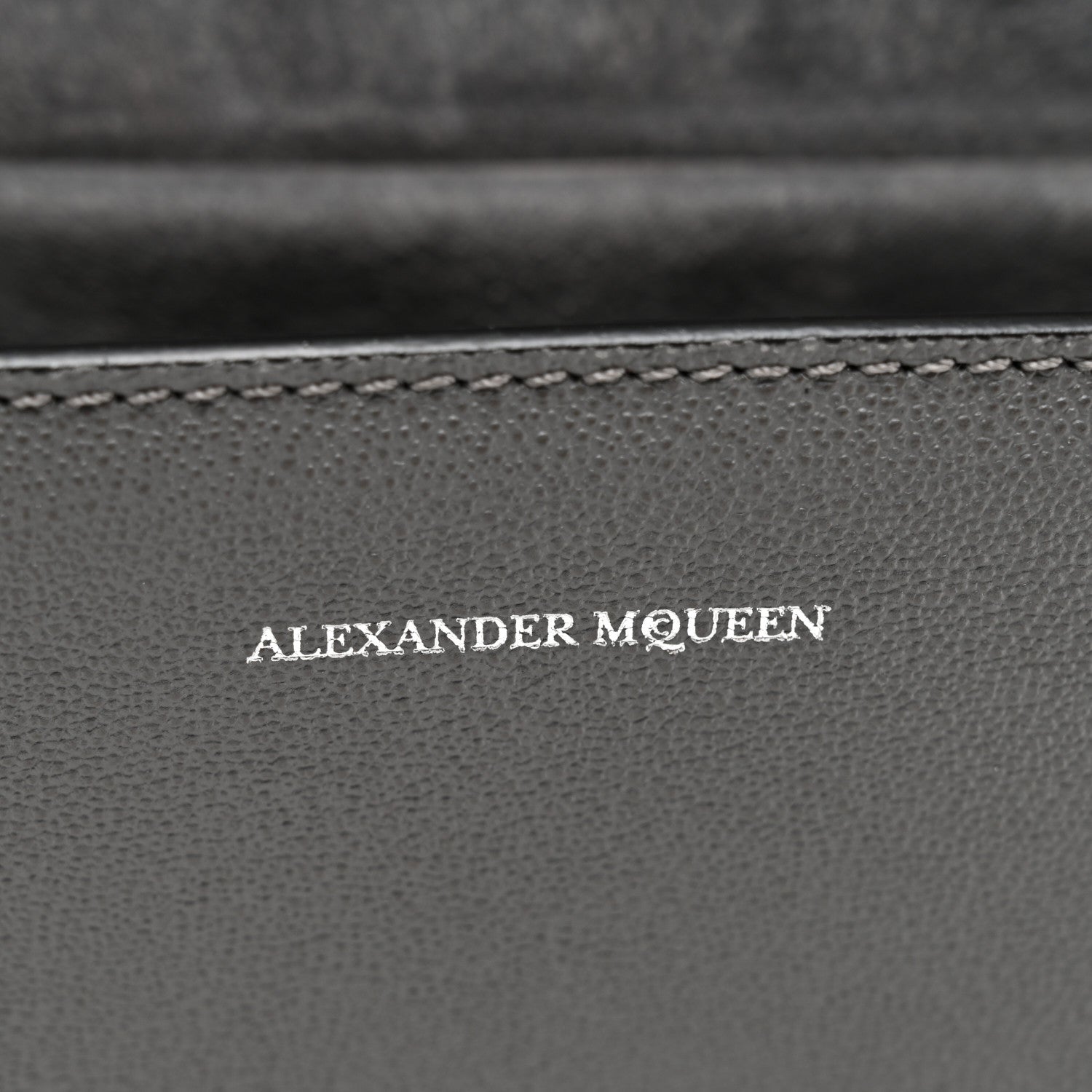 Alexander McQueen Calfskin Medium Insignia Flap Grey 6 of 9