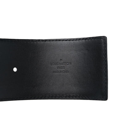 Louis Vuitton Calfskin LV Initiales Clous Belt 75 30 Black Gold 3 of 6